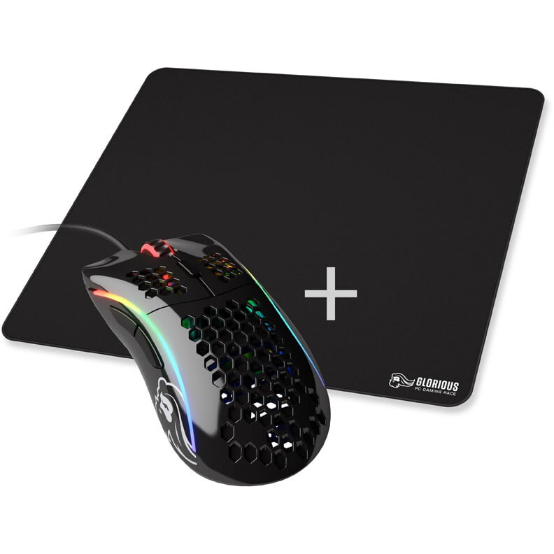 Mouse Model D Gaming + Mousepad XL Negru