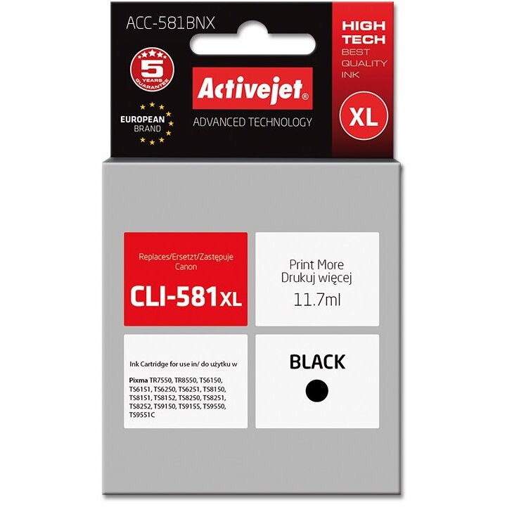 Consumabil ACC-581BNX Canon CLI-581XLBk Supreme 11,70ml Black