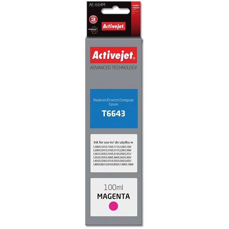 Cartuș Inkjet ActiveJet 100 ml Magenta