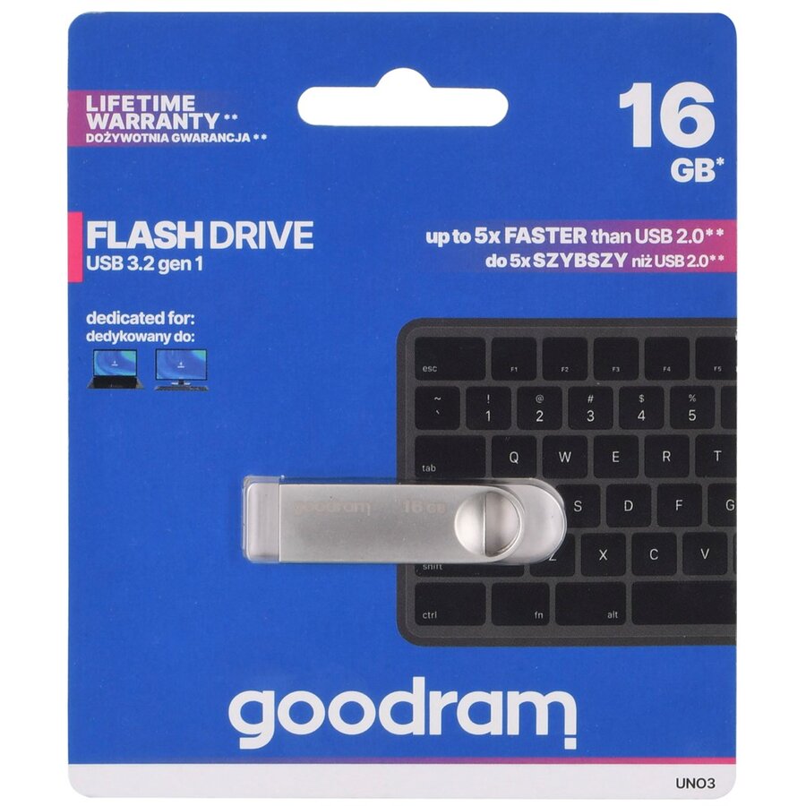 Memorie USB 16GB UNO3  USB 3.2 Gen 1 Gri