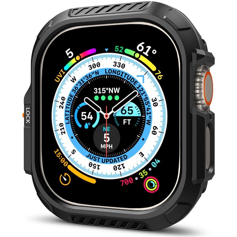 Accesoriu Smartwatch Lock Fit Compatibila Cu Apple Watch Ultra/ultra 2 49mm Black