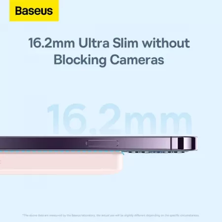 Baterie Externa Baseus Magnetic Mini Wireless  6000mAh  Incarcare Rapida  20W Cablu USB-C Inclus  Roz