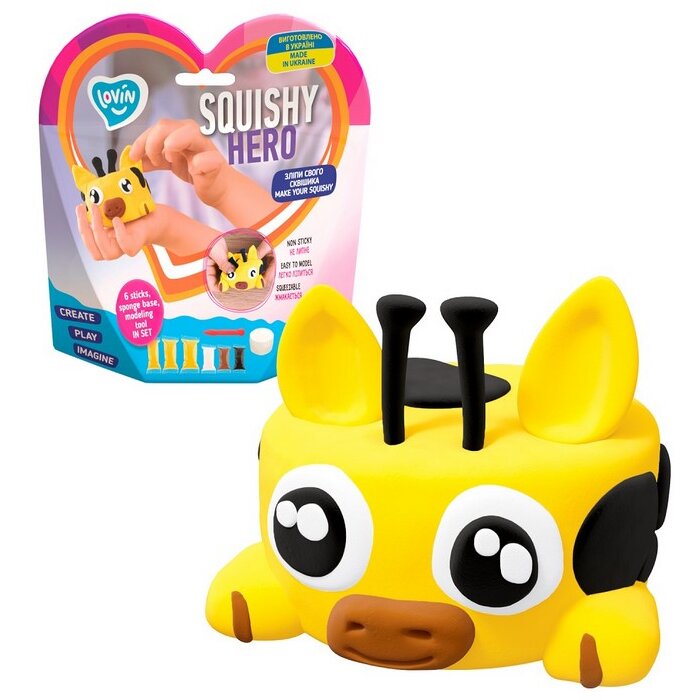 Set Air Clay cu Argila Usoara pentru Modelaj Lovin 6 Culori Squishy Hero SquiRaff