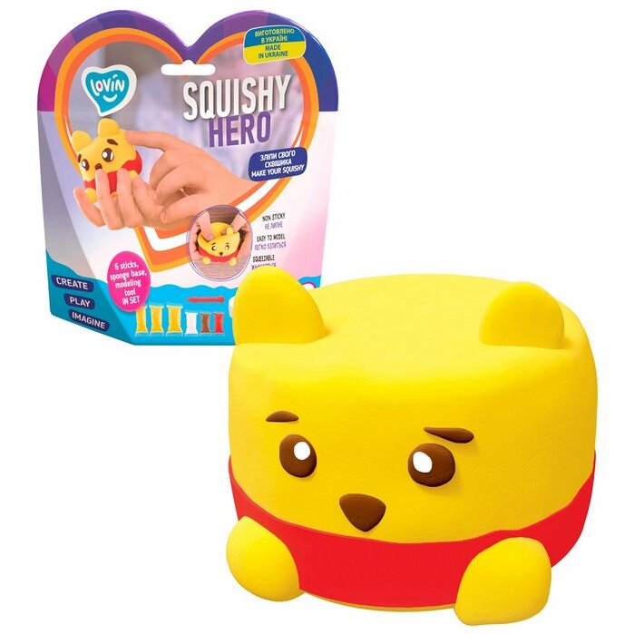 Set Air Clay cu Argila Usoara pentru Modelaj Lovin 6 Culori Squishy Hero Squiny Pooh