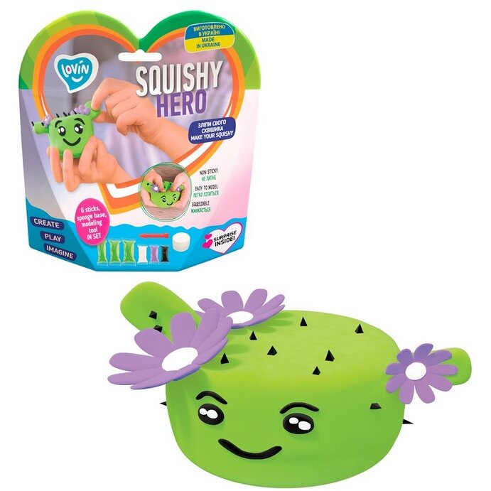 Set Air Clay cu Argila Usoara pentru Modelaj Lovin 6 Culori Squishy Hero Cactusita