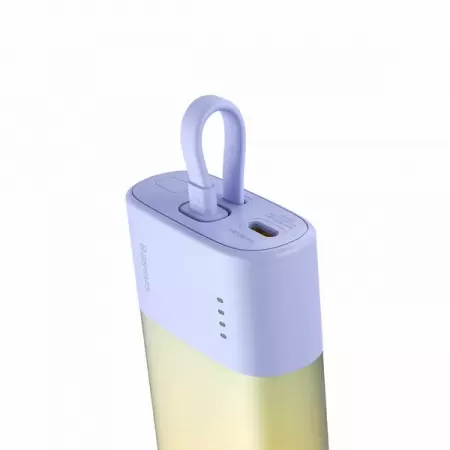 Baterie Externa Baseus Popsicle 5200 mAh 20W USB-C Cablu incorporat Violet