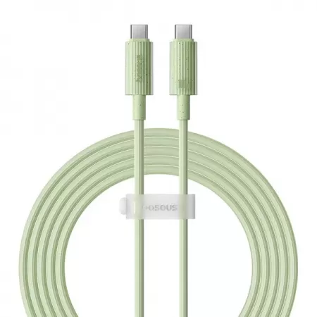 Cablu Date/Incarcare Baseus Habitat Series Incarcare rapida USB-C la USB-C 100W 2m Verde