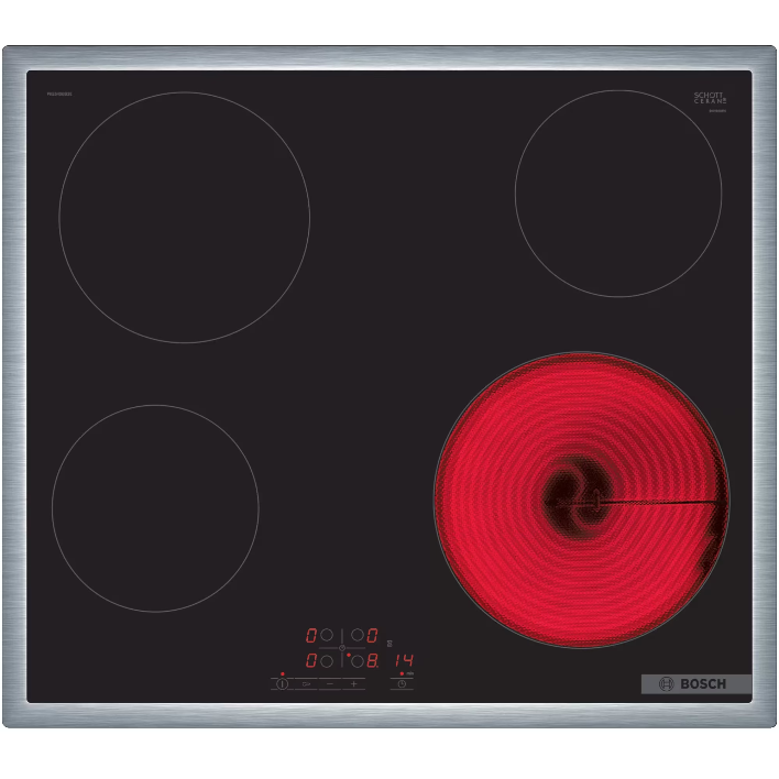 Plita Incorporabila PKE645BB2E Vitroceramica  4 Zone Gatit TouchSelect ReStart Temporizator HighSpeed 60cm Negru