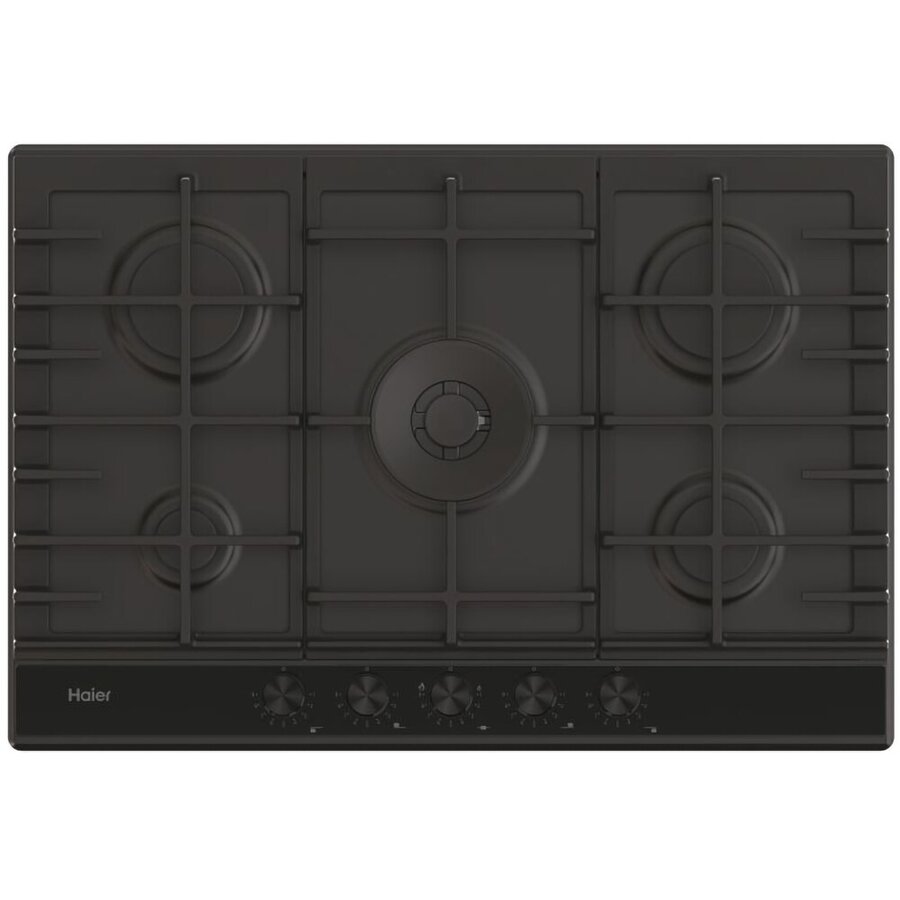 Plita Incorporabila HAHG7W5HEB Gaz  5  Arzatoare Wok  Negru