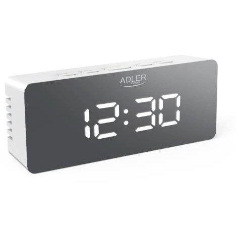 Ceas cu Alarma Digital AD1189w Efect Oglinda Temperatura LED Alb