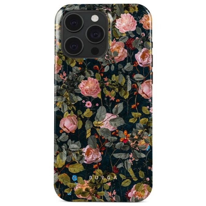 Husa Burga Dual Layer Bloomy Garden pentru iPhone 15 Pro