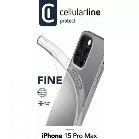Husa Cellularline cover  Silicone Fine pentru iPhone 15 Pro Transparent