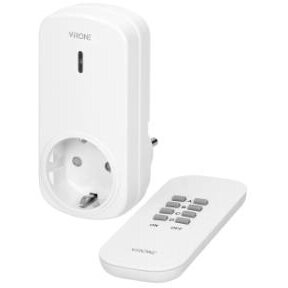 Priza Wireless VIRONE RS-5(GS) 1000W Schuko IP20 Telecomanda Alb