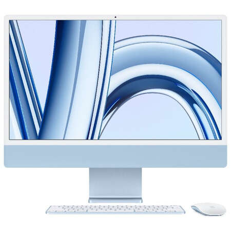 Sistem All in One Apple iMac 24inch 4.5K Retina M3 8GB 256GB SSD macOS Blue