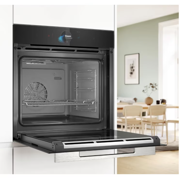Cuptor Incorporabil Bosch HSG7584B1 Electric 71L Multifuncțional 23 Funcții Perfect Steam Air Fry Autocurățare EcoClean Direct Grill Home Connect Clasa A+ Negru — imaginea 5