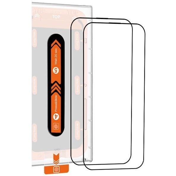 Folie protectie Orange Screen Guard compatibil cu iPhone 15 Plus Black