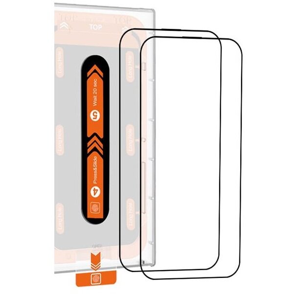 Folie protectie Orange Screen Guard compatibil cu iPhone 15 Pro Black