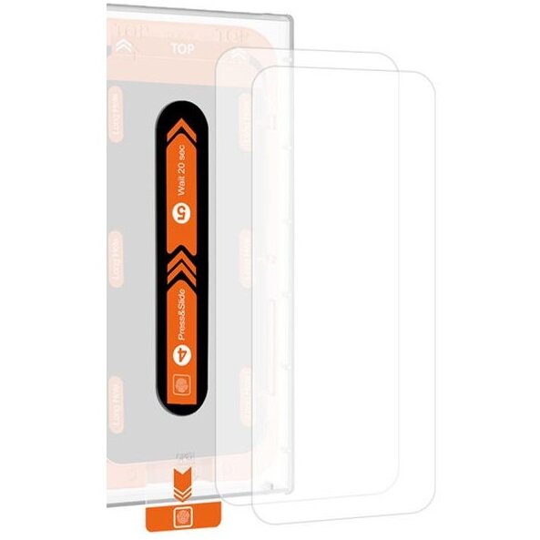 Folie protectie Orange Screen Guard compatibil cu iPhone 15 Plus / 15 Pro Max Clear