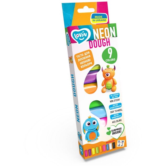Set Plastilina Lovin Neon 9 Culori x 15gr