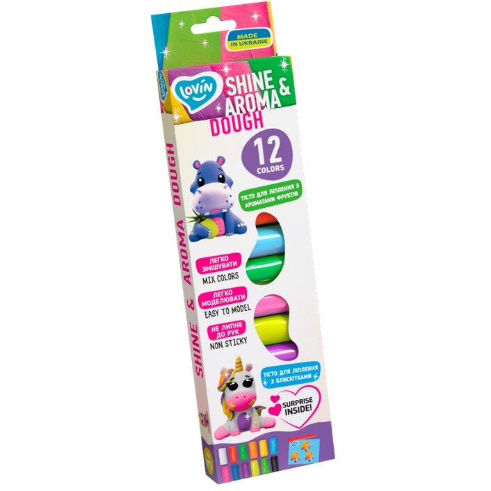 Set Plastilina Lovin Shine & Aroma 12 Culori x 15gr