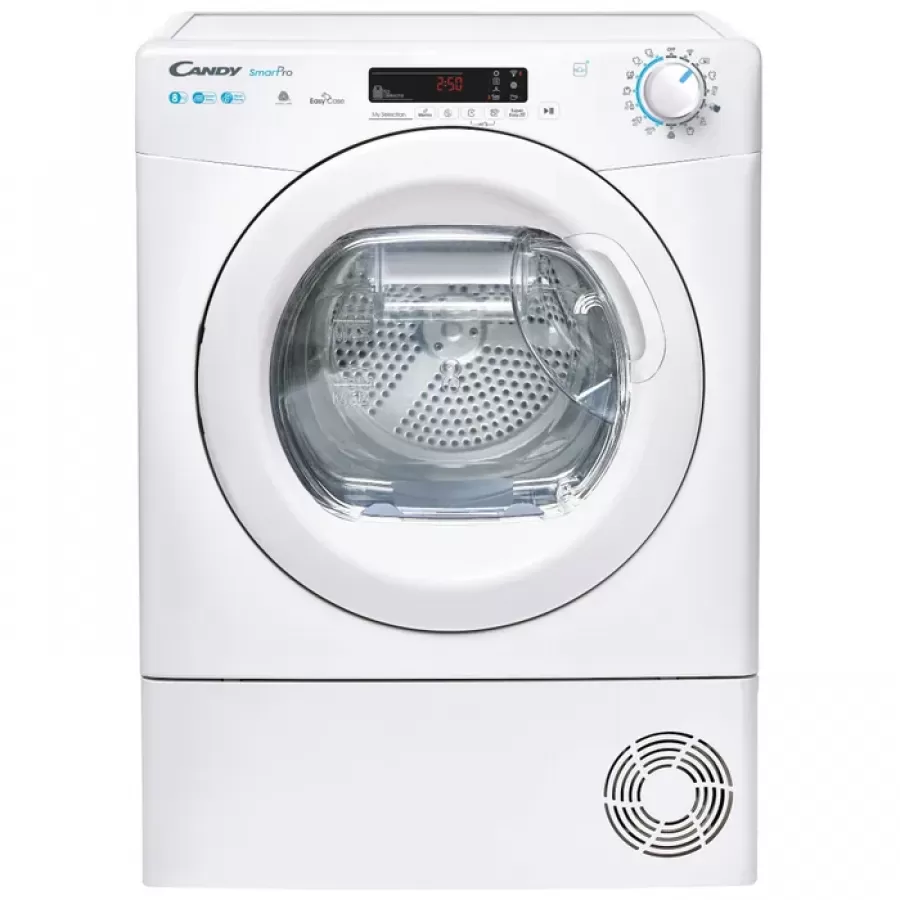 Uscător de Rufe Candy CSOE H8A2TE-S Smart Pro Pompa de Căldura Wi-Fi 8kg 14 Programe Clasa A++ Alb