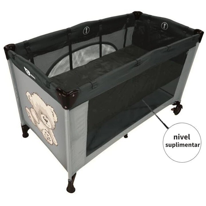 Nivel Suplimentar Pentru Patut Pliant 120x60cm Sustine Pana La 8kg Prindere Universala Gri