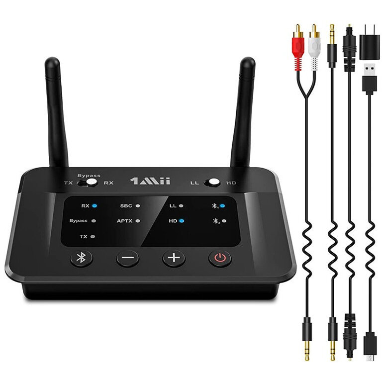 Transmitator/Receptor Audio Bluetooth 5.0 Antena Duala Dual Stream Bypass 3 In 1 Aux 3.5/Rca/Optic N