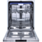 Masina Spalat Vase Pyramis Incorporabila Premium  60FI HE 15 Seturi 8 Programe Touch Control Clasa D Usa Automata  Cuva Iluminata Gri