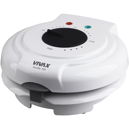Sandwich  Maker Vivax WM-900WH  900W  5 Forme Termostat  Indicator Luminos  Protectie Supraincalzire  Suprafata Antiaderenta  Alb