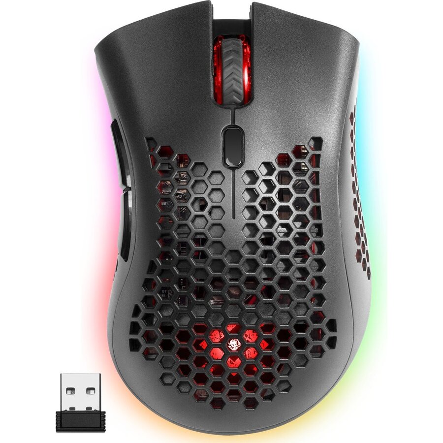 Mouse GM-709L Warlock 52709 Wireless  RGB  Negru