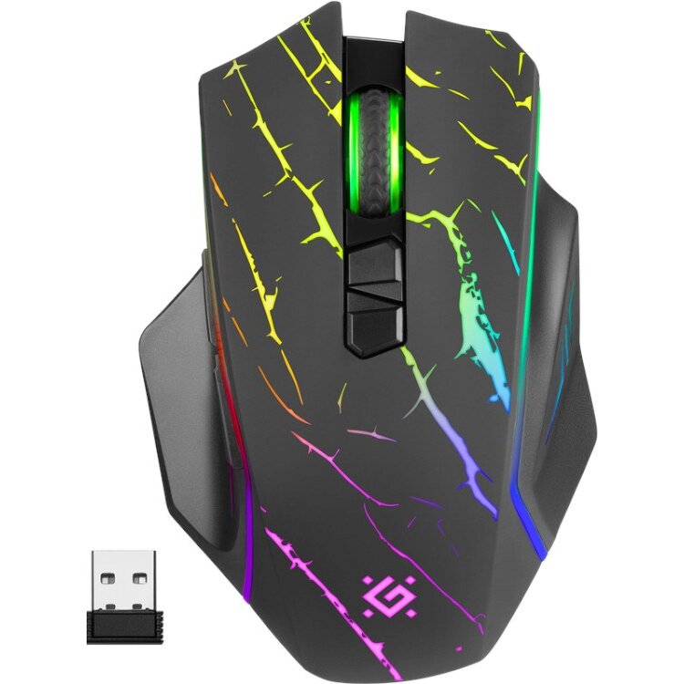 Mouse GM-503 Uran Optic RF Wireless  RGB 3200DPI 8P Gri