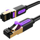 ICDBG Ethernet Cat. 7, mufat 2xRJ45, SFTP, 10Gbps, lungime 1.5m, Negru