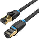 IKABD Ethernet Cat. 8, mufat 2xRJ45, SFTP, 40Gbps, lungime 50cm, Negru