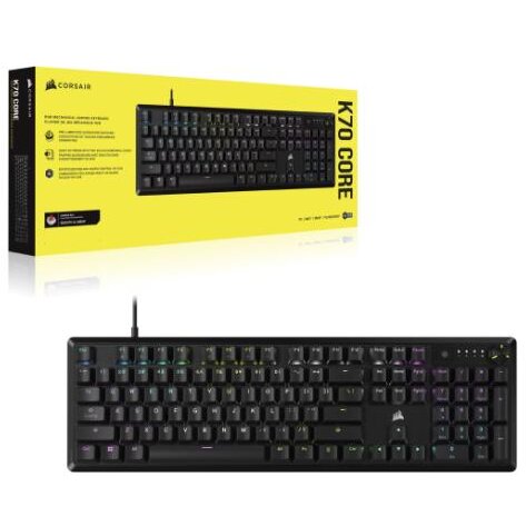 Tastatura Gaming Corsair K70 CORE Mecanica RGB Layout EU Negru — imaginea 3
