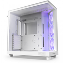Carcasa NZXT H6 Flow RGB Compact Dual-Chamber MiddleTower Alb