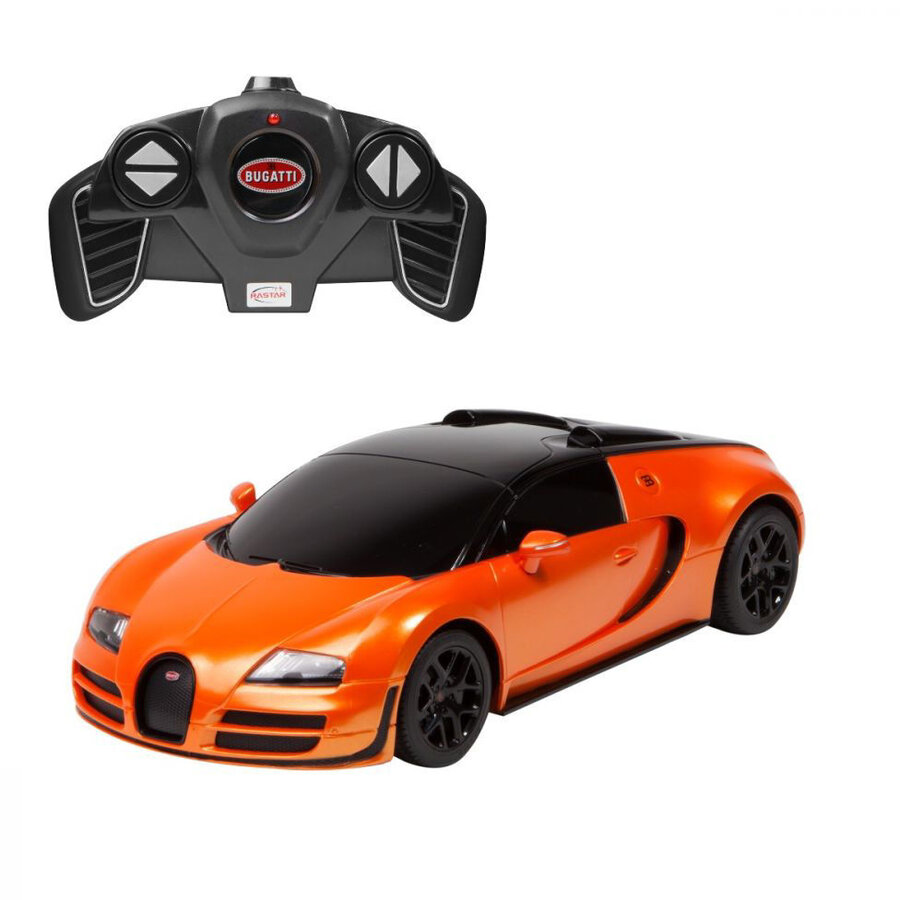 Set Masina   Telecomanda  Bugatti Veyron Grand Sport Vitesse  1:18  Portocaliu