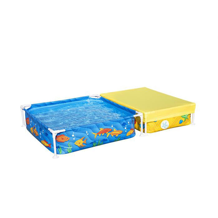 Piscină Pătrată Bestway 561CF My First Frame 213x122x30.5cm cu Groapa de Nisip +2ani Albastru