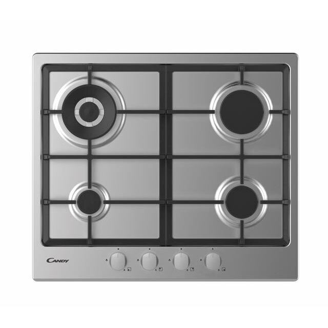 Plita Incorporabila Gaz 4 Arzatoare Aprindere Electrica Sicuriflame Arzator Double Crown 60cm Inox Argintiu