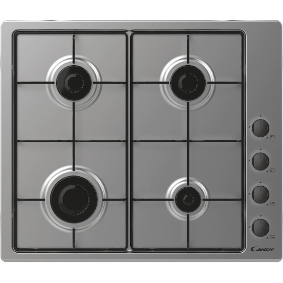 Plita Incorporabila Gaz 4 Arzatoare Siguranta Arzatoare 60cm Inox Argintiu