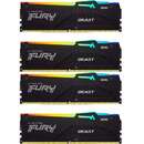 Resigilata FURY Beast RGB Black 128GB (4x32GB) DDR5 5600MHz CL40 Quad Channel Kit