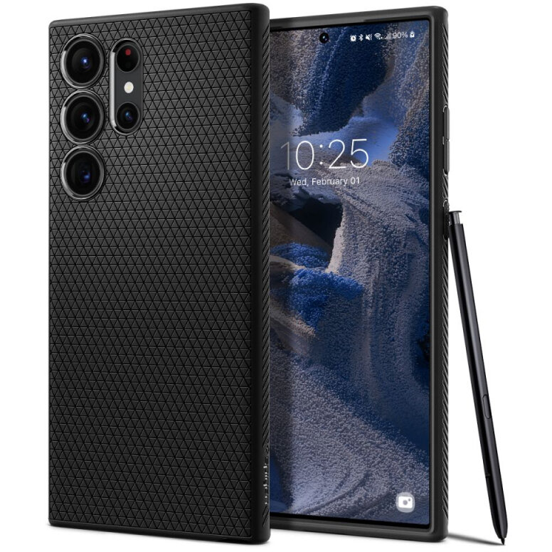 Husa Spigen Liquid Air Neagră ACS05614 pentru Samsung Galaxy S23 Ultra S918