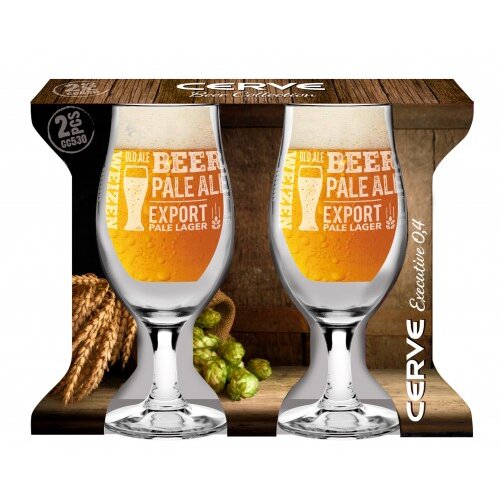 Set 2 Pahare de Bere WORLD BEER Sticla 400ml