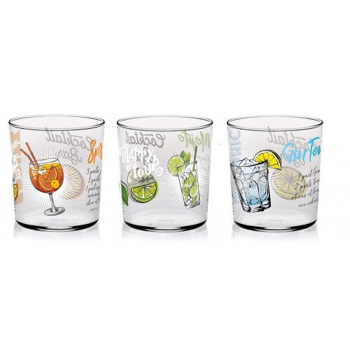 Set 3 Pahare de Apa CONIC DRINK Sticla 360ml