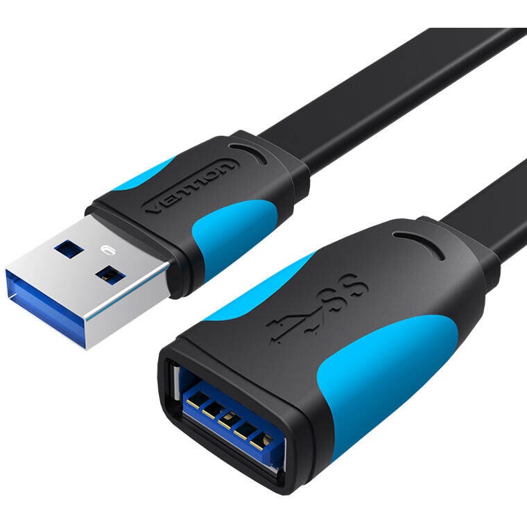 Cablu de date VAS-A13-B150, USB 3.0 tata - USB 3.0 mama, 1.5m, Negru