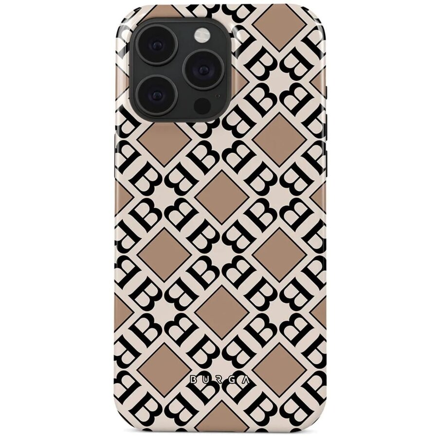Husa Burga Dual Layer Monogram pentru iPhone 15 Pro Max