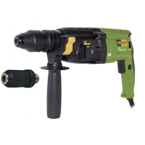 Ciocan Rotopercutor ProCraft BH1400DFR 790W 3J 4500Bpm 900Rpm Negru-Verde