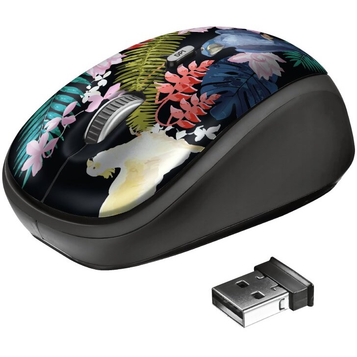 Mouse Yvi  Ambidextru RF Wireless Optical 1600DPI Negru