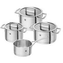 Oale Set De 4 Piese Din Inox Cu Capac