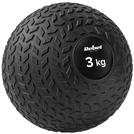 Minge Medicinala Rebel ACTIVE Mica Slam Ball 3kg Diametru 23cm PVC Negru