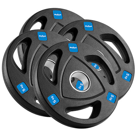 Disc Greutate Rebel ACTIV Fonta Cauciucată Set 4x5kg Negru